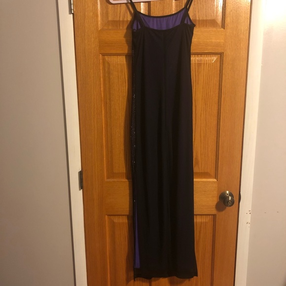 Plum Colored Formal Dress with Sequins - Picture 4 of 6